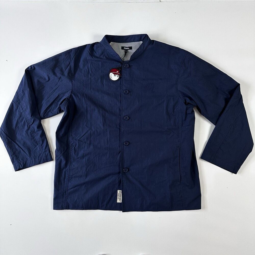 NEW Malbon Nylon Band Collar Jacket Navy size Large